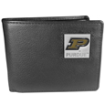 Purdue Boilermakers Leather Bi-fold Wallet Packaged in Gift Box